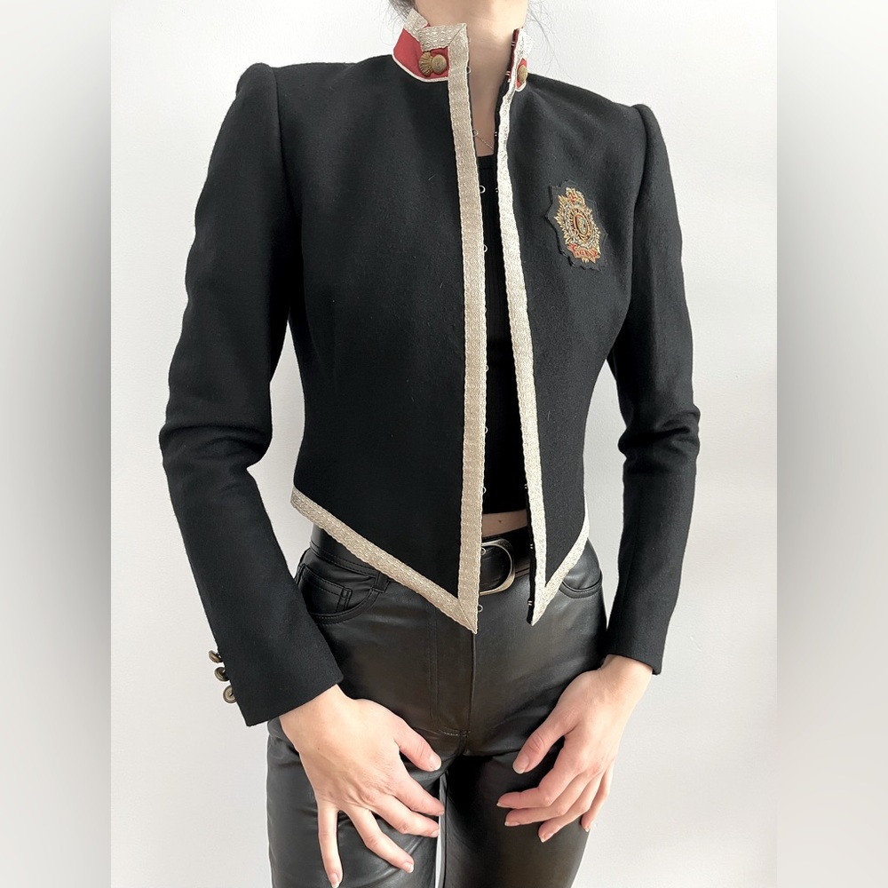 NWT Polo Ralph Lauren Celeste Military 100% Wool  Cropped Jacket ~ Size 4